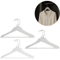 Kit 6 Cabides Premium Plástico Resistente Design Moderno