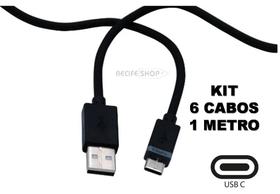 Kit 6 Cabos USB Tipo C 1 Metro Praticidade Alta Performance Kit 6 Cabos USB Tipo C 1 Metro Praticidade Alta Performance