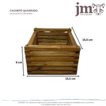 kit 6 Cachepô Madeira Orquídea Flores Quadrado P 15,5 X 15,5 X 9 kit 6 Cachepô Madeira Orquídea Flores Quadrado P 15,5 X 15,5 X 9