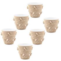 Kit 6 Cachepots 3D 2,5L cada Vasos de Flores Plantas Floreira de Mesa Plástico Borboletas Plasvale Kit 6 Cachepots 3D 2,5L cada Vasos de Flores Plantas Floreira de Mesa Plástico Borboletas Plasvale