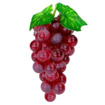 Kit 6 Cachos De Uvas Avermelhadas Fruta Artificial De Silicone 18cm Kit 6 Cachos De Uvas Avermelhadas Fruta Artificial De Silicone 18cm