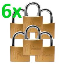 Kit 6 cadeados 32mm 3 chaves multiuso +resistente importado Kit 6 cadeados 32mm 3 chaves multiuso +resistente importado