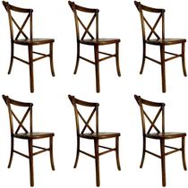 Kit 6 Cadeira De Madeira Katrina Paris Para Sala De Jantar E Cozinha