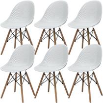 Kit 6 Cadeira Design Vental Versátil Ergonômica Sala Cozinha Kit 6 Cadeira Design Vental Versátil Ergonômica Sala Cozinha