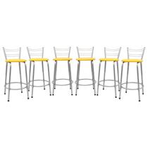 Kit 6 Cadeira Para Balcão Ilha Bistrô Banqueta 60cm Flórida Prata Bar Cozinha Área Gourmet Churrasqueira Edicula Kit 6 Cadeira Para Balcão Ilha Bistrô Banqueta 60cm Flórida Prata Bar Cozinha Área Gourmet Churrasqueira Edicula
