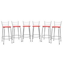 Kit 6 Cadeira Para Balcão Ilha Bistrô Banqueta 60cm Flórida Prata Bar Cozinha Área Gourmet Churrasqueira Edicula Kit 6 Cadeira Para Balcão Ilha Bistrô Banqueta 60cm Flórida Prata Bar Cozinha Área Gourmet Churrasqueira Edicula