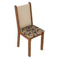 Kit 6 Cadeiras 4291 Madesa - Rustic/Crema/Bege Marrom Kit 6 Cadeiras 4291 Madesa - Rustic/Crema/Bege Marrom