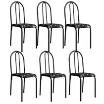 Kit 6 Cadeiras 544 Sala Jantar Cozinha Pés Aço Tubular Kit 6 Cadeiras 544 Sala Jantar Cozinha Pés Aço Tubular