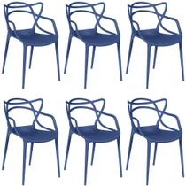 Kit 6 Cadeiras Allegra - Azul Petróleo