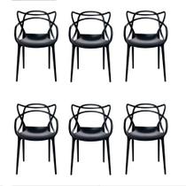 Kit 6 Cadeiras Allegra Jantar Cozinha Escrivaninha Churrasco Preta Kit 6 Cadeiras Allegra Jantar Cozinha Escrivaninha Churrasco Preta