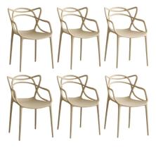 Kit 6 cadeiras allegra nude Kit 6 cadeiras allegra nude