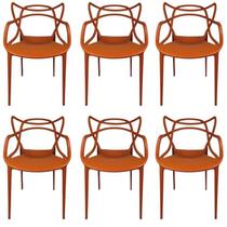 Kit 6 cadeiras allegra terra cota Kit 6 cadeiras allegra terra cota