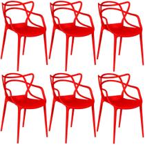 Kit 6 Cadeiras Allegra - Vermelho