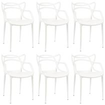 Kit 6 Cadeiras Allegras Brancas - Garden Life