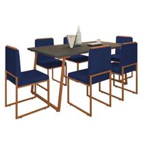 Kit 6 Cadeiras Barcelona Base Bronze - 95cm X 44cm Kit 6 Cadeiras Barcelona Base Bronze - 95cm X 44cm