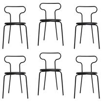 Kit 6 Cadeiras Base Tubular Fixa Fantasminha Chef Kit 6 Cadeiras Base Tubular Fixa Fantasminha Chef