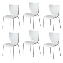 Kit 6 Cadeiras Base Tubular Fixa Mono Kit 6 Cadeiras Base Tubular Fixa Mono