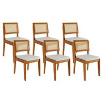 Kit 6 Cadeiras de Cozinha Rainha 6 Uni Natural - Nesher Kit 6 Cadeiras de Cozinha Rainha 6 Uni Natural - Nesher
