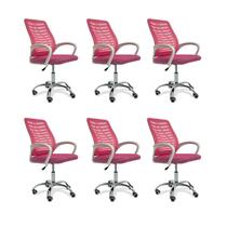 Kit 6 Cadeiras de Escritório Esteirinha Mesh Ergonômica Kit 6 Cadeiras de Escritório Esteirinha Mesh Ergonômica
