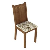 Kit 6 Cadeiras de Jantar 4290 Madesa - Rustic/Lírio Bege Kit 6 Cadeiras de Jantar 4290 Madesa - Rustic/Lírio Bege