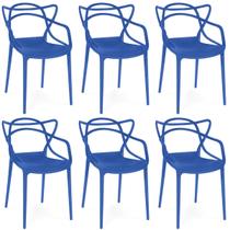 Kit 6 Cadeiras de Jantar Allegra Prática Empilhável - Azul Petróleo Kit 6 Cadeiras de Jantar Allegra Prática Empilhável - Azul Petróleo