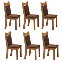 Kit 6 Cadeiras de Jantar Estofadas Veludo Dalas Yescasa