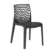 Kit 6 Cadeiras de Jantar Gruvyer Design em Polipropileno - Preto - Império Brazil Business