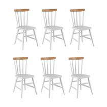 Kit 6 Cadeiras de Jantar Madeira Maciça/MDF Multimóveis CR50120