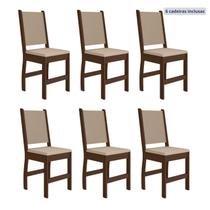Kit 6 Cadeiras de Jantar Mdf Clara