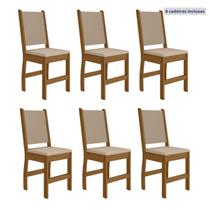 Kit 6 Cadeiras de Jantar Mdf Clara