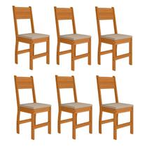 Kit 6 Cadeiras de Jantar MDF Milano Laranja/Freijó/Savana Kit 6 Cadeiras de Jantar MDF Milano Laranja/Freijó/Savana