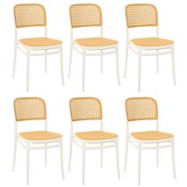 Kit 6 Cadeiras de Jantar Roma para Sala e Cozinha - Branco Kit 6 Cadeiras de Jantar Roma para Sala e Cozinha - Branco
