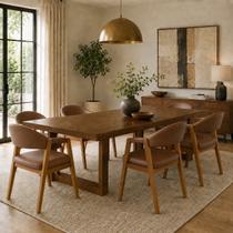Kit 6 Cadeiras de Jantar Sala Design Moderno Juju Marrom/Nozes Kit 6 Cadeiras de Jantar Sala Design Moderno Juju Marrom/Nozes