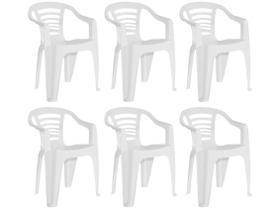 Kit 6 Cadeiras de Plástico Garden Life Natal