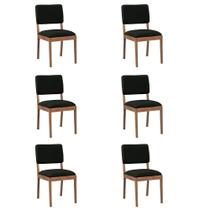 Kit 6 Cadeiras Decorativa Sala de jantar Luxo Julia Facto Verde - Mozzelar