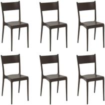 Kit 6 Cadeiras Diana Marrom Tramontina 92030/419 Kit 6 Cadeiras Diana Marrom Tramontina 92030/419
