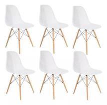 Kit 6 Cadeiras Eames Design Colméia Eloisa Branca - Homelandia