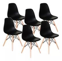 Kit 6 Cadeiras Eiffel Eames Woods Sala Cozinha Varanda