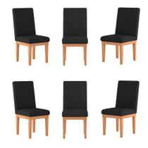 KIT 6 Cadeiras Estofadas Reforçadas para Mesa de Jantar - Balaqui Decor