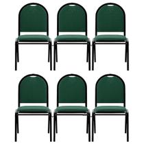 Kit 6 Cadeiras Hoteleiras Auditório Empilhável Linho M23 Verde - Mpozenato Kit 6 Cadeiras Hoteleiras Auditório Empilhável Linho M23 Verde - Mpozenato
