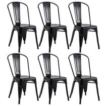 Kit 6 Cadeiras Iron Tolix - Preto Kit 6 Cadeiras Iron Tolix - Preto