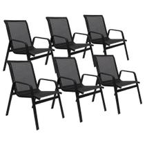 Kit 6 Cadeiras Lótus Premium Preto Kit 6 Cadeiras Lótus Premium Preto
