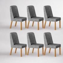 Kit 6 cadeiras maciça de Jantar Estofada Iza- Arbo Design Kit 6 cadeiras maciça de Jantar Estofada Iza- Arbo Design