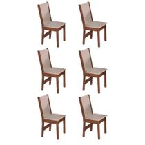 Kit 6 Cadeiras Melina Estrutura MDF Assento Estofado Tecido Asgard Kit 6 Cadeiras Melina Estrutura MDF Assento Estofado Tecido Asgard