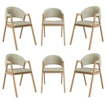 Kit 6 Cadeiras Mesa Jantar Suellen Versátil Reforçada material sintético Kit 6 Cadeiras Mesa Jantar Suellen Versátil Reforçada material sintético