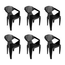 Kit 6 Cadeiras New Alegra Pp Preta