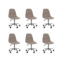 Kit 6 Cadeiras Office Eiffel Botonê Oficial Base Bege Kit 6 Cadeiras Office Eiffel Botonê Oficial Base Bege
