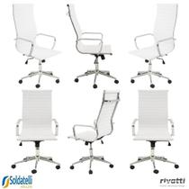 Kit 6 Cadeiras Office Sevilha PU Alta Várias Cores - Rivatti