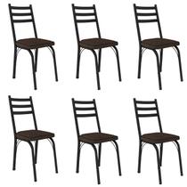Kit 6 Cadeiras para Cozinha Tubular D-13 Nara de Aço
