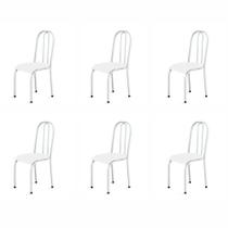 Kit 6 Cadeiras Para Mesa De Jantar 104 Branco/Branco